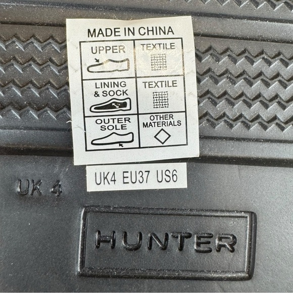 Hunter Red White Black Logo Flip-Flops Women’s Size 6 New Without Box - Picture 6 of 6